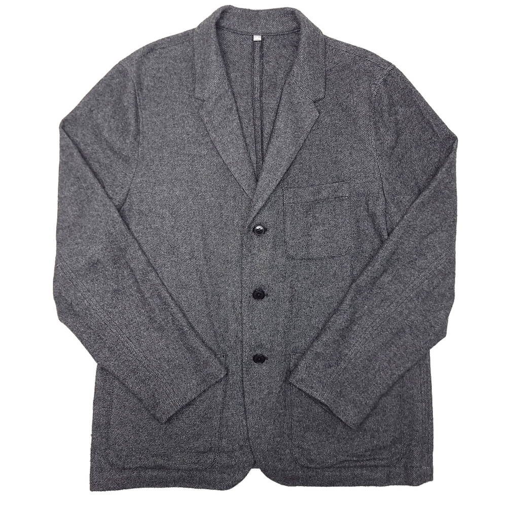 Gap Italian Nova Fides Wool Blend Cardigan Sweater Mens XL 3 Button Gray Collar